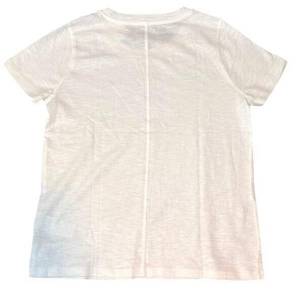 J.Crew Factory White Girlfriend Tee Small Cotton Crewneck Relaxed NWT - Picture 2 of 5